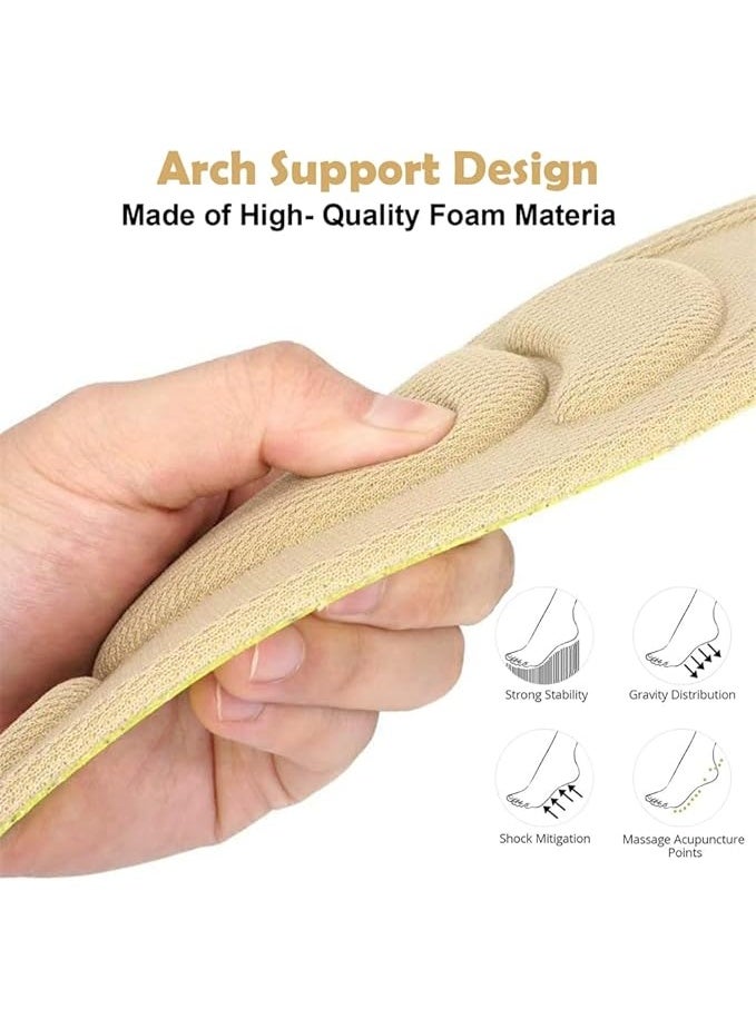 DUNISO 3 Pairs Insoles，Memory Foam Insoles，Orthotic Shoe Inserts，Comfort Cushioning Shoe Inserts，Soft and Breathable,Can Be Trim，Support Against Plantar Fasciitis and Foot Pain，Sizes 35-39 - Image 4