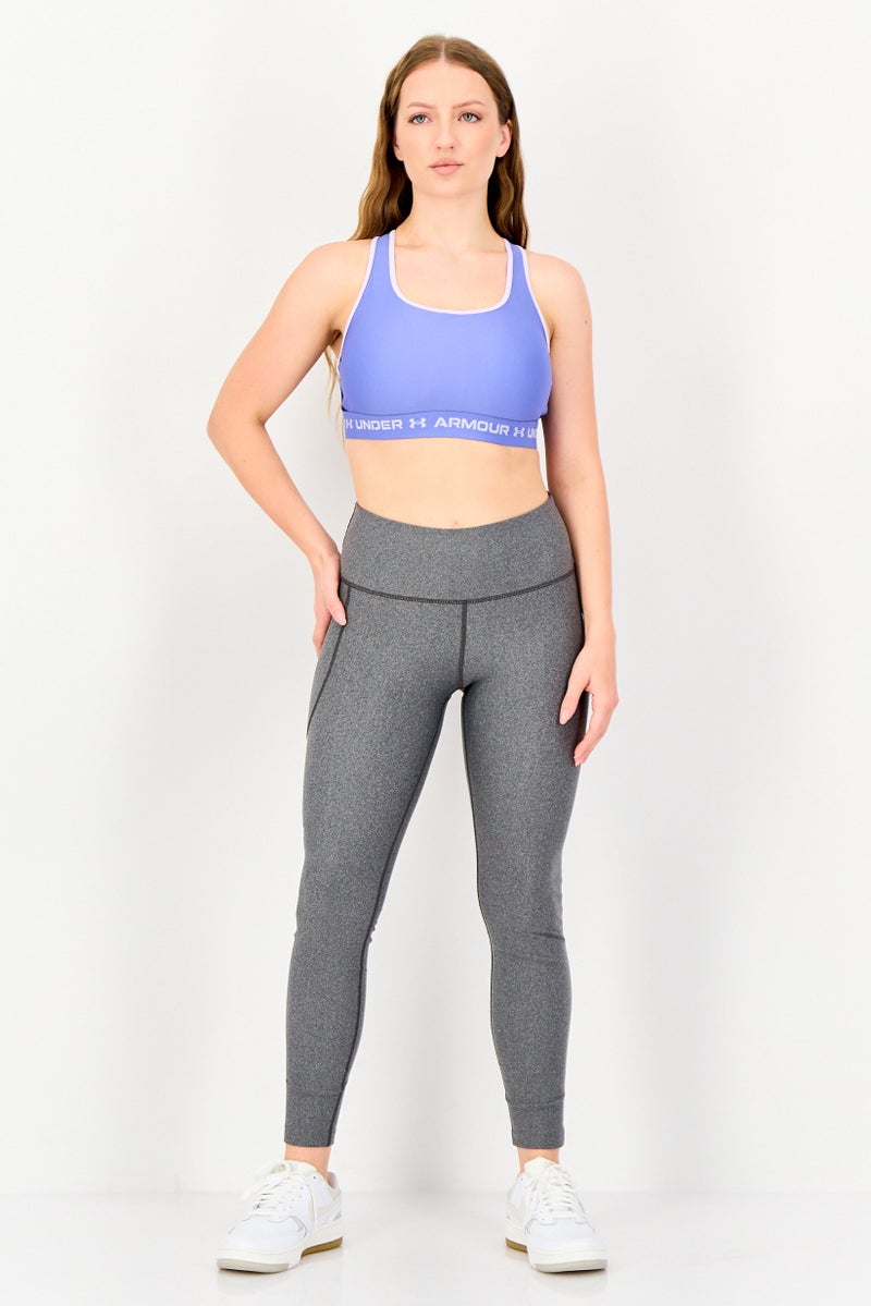 UNDER ARMOUR Women Brand Logo Padded Sports Bra, Purple - Image 4