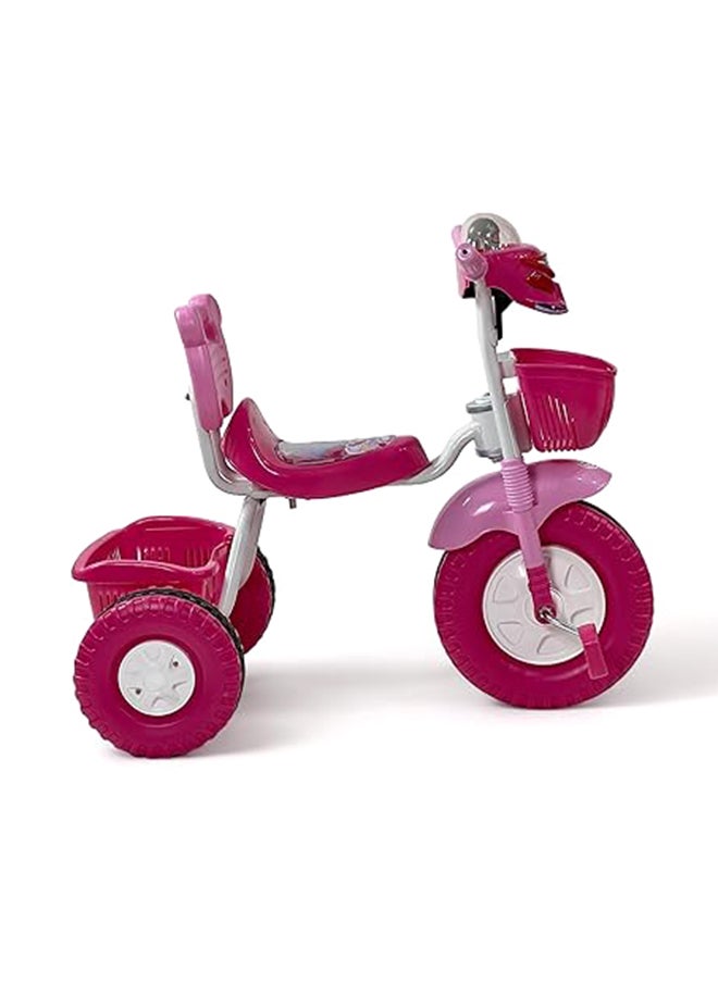 AL BADER - Kids Balance Bike Kids Tricycles for 2-5 Years, Three Wheel Tricycle For Toddlers with One Seat, 3 Wheel Baby Bicycle With Basket, Toddlers Trike With Music and Lights, Pink - Image 1