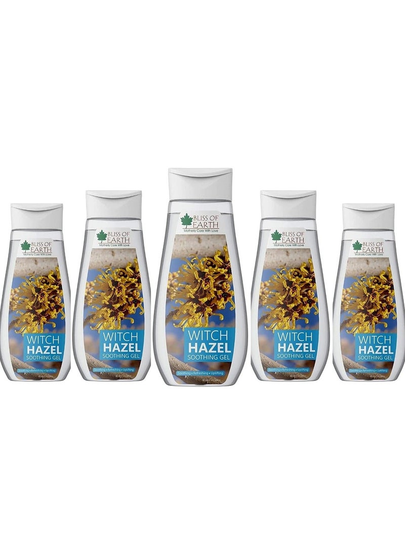 BLISS OF EARTH - Witch Hazel Gel For Acne Hemorrhoids and Puffy Eyes 100GM Pack of 5 - Image 1