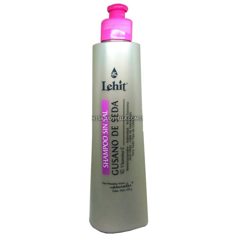 Lehit Champu Sin Sal Gusano De Seda  Vitamina E Reestructurador  SaltFree Shampoo Silkworm And Vitamin E Restructuring Silkiness Regular Size 10oz300ml