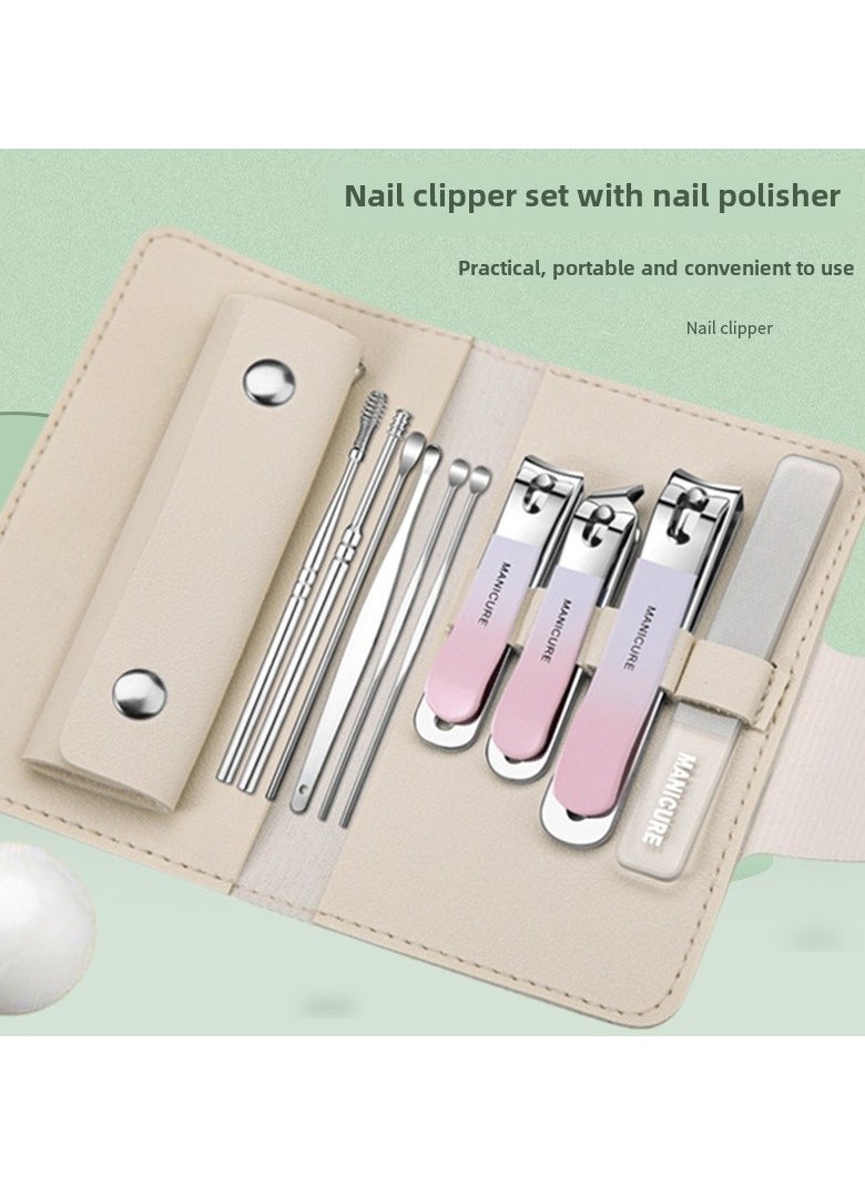 Goolsky 10 in 1 Professional Nail Clippers Pedicure Kit, Manicure Tool Kit, Stainless Steel Facial Grooming Set Kit, Gift Idea for Women, Men, Girls, Teens  - Image 1