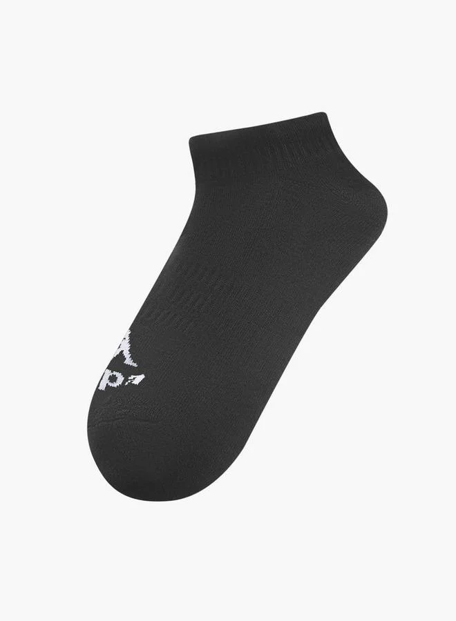 كابا طقم من  جوارب كابا بطبعة شعار، نصف تيري، بطول الكاحل، مع حماية مضادة للبكتيريا