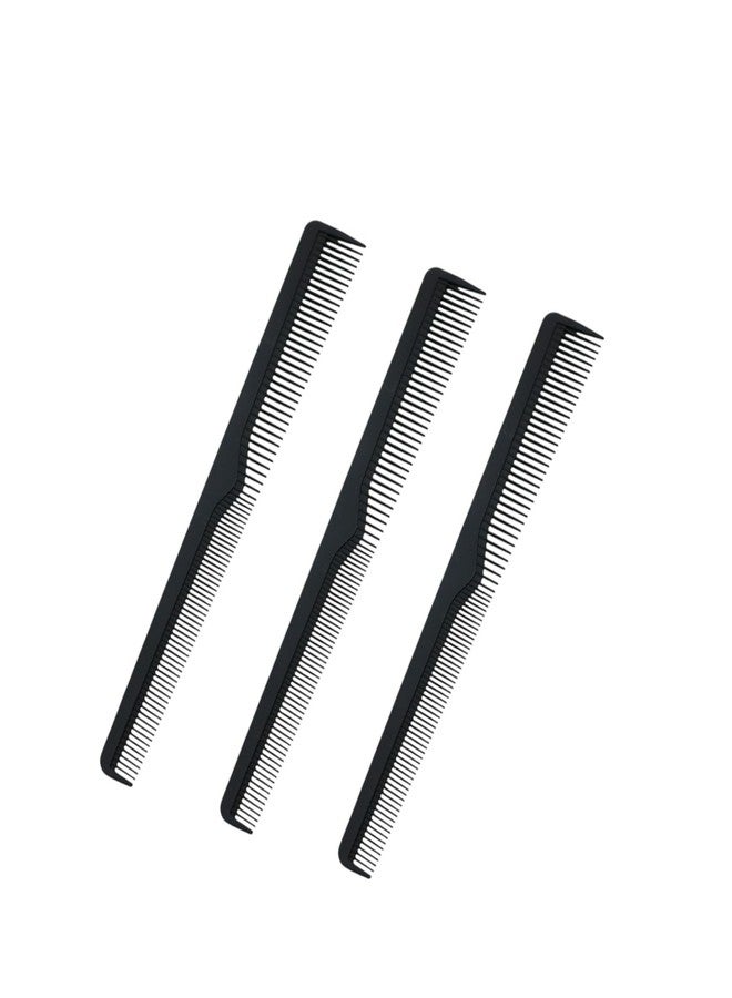 Bigwheels Set Of 3 Hair Cutting Carbon Fiber Antistatic (Model No 166) Barber Comb - Image 1