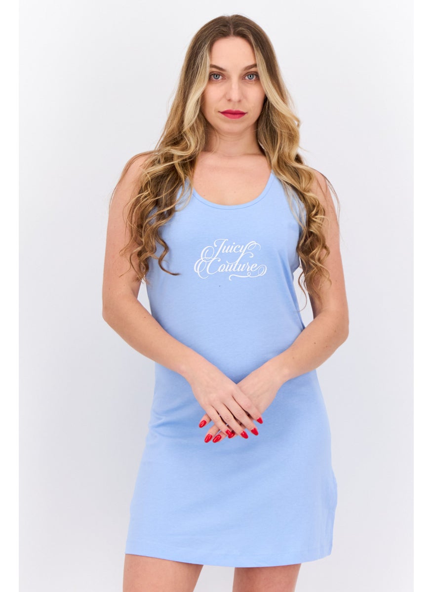 Juicy Couture Women Graphic Print Mini Dress, Light Blue  - Image 1