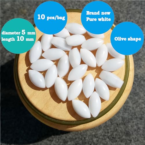 BBTCTY Magnetic Stirrer Stir Bar PTFE Magnetic Mixer Stir Bars (5X10mm, Olive Shape, 10pcs) - Image 3