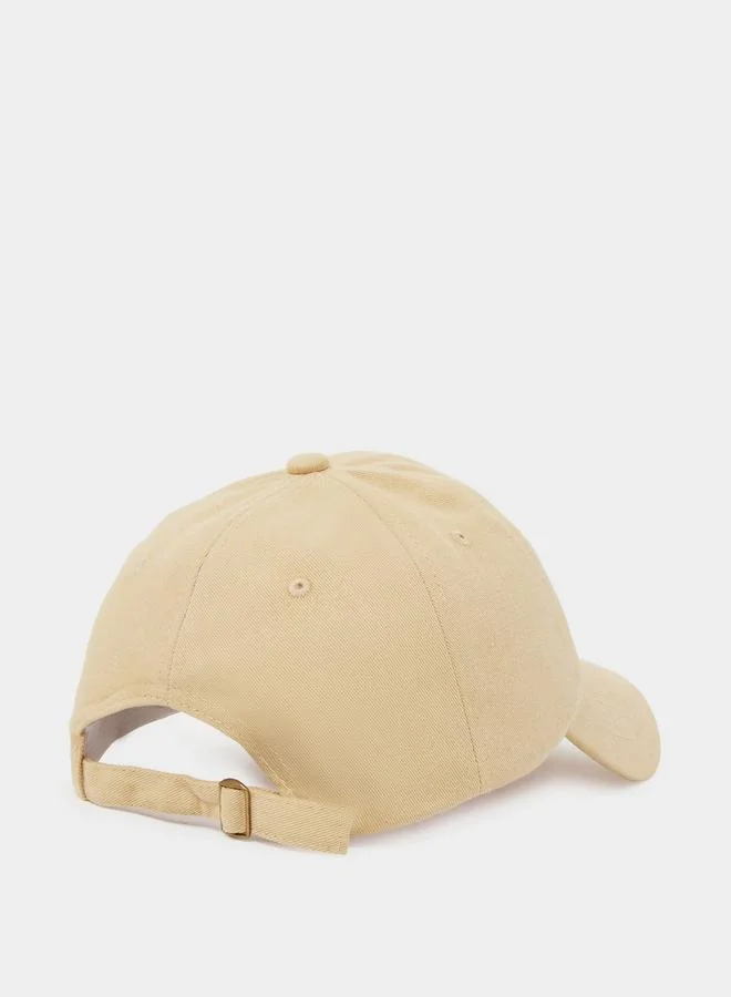 Styli Beige Slogan Embroidered Baseball Cap