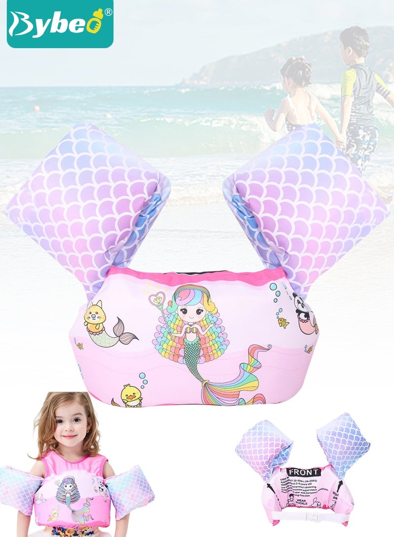 Bybeo Kids Swim Vest, Children Swim Life Jacket, with Adjustable Crotch Strap, Swimming Arm Float for Kids Learn to Swim, Water Fun Support for 2-6 Years Kids  - Image 1