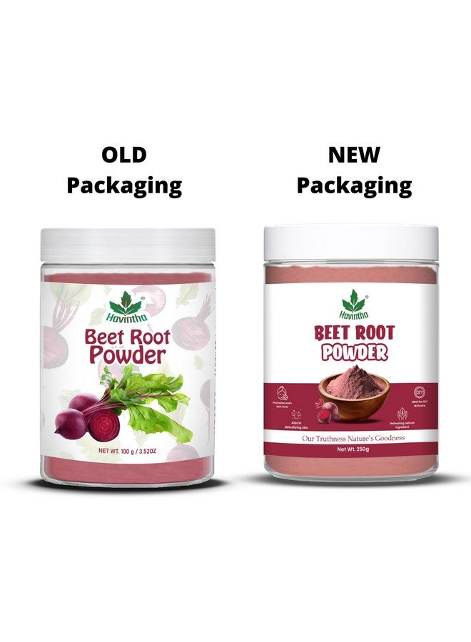 Havintha Natural Beet Root Powder For Face | Shiny & Glowing Skin | | 100% Natural And Pure | Organic Beetroot Powder For Nourish Your Skin - 250gm - Image 2