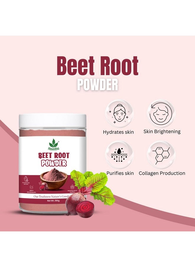 Havintha Natural Beet Root Powder For Face | Shiny & Glowing Skin | | 100% Natural And Pure | Organic Beetroot Powder For Nourish Your Skin - 250gm - Image 3