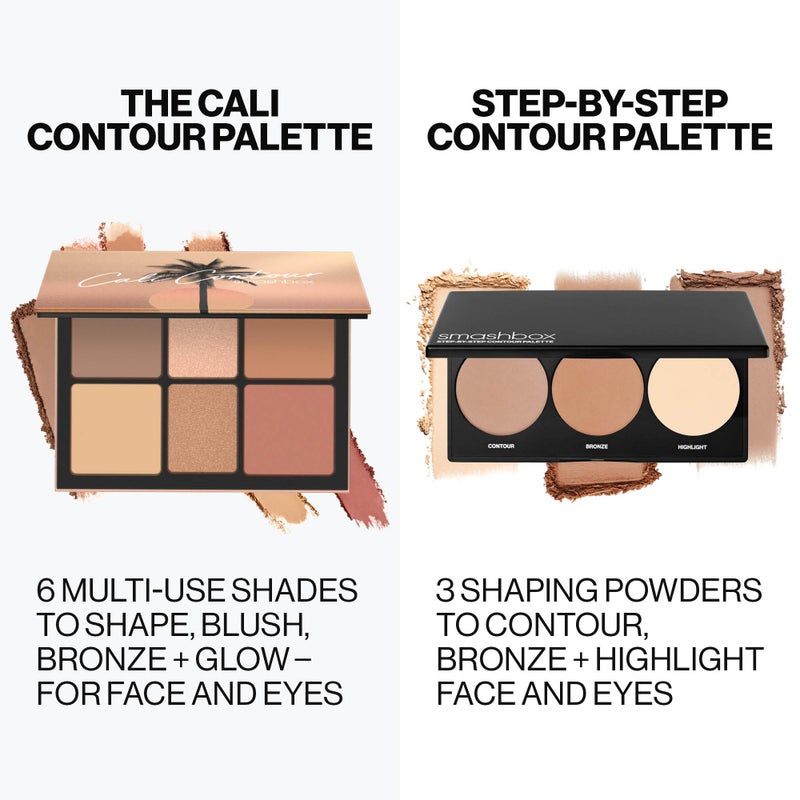 Smashbox The Cali Contour Palette | Six-Shade Contour Kit with Highlighter, Bronzer and Blush to add Dimension + Glow, 0.69 Ounce, Medium to Dark - Image 5