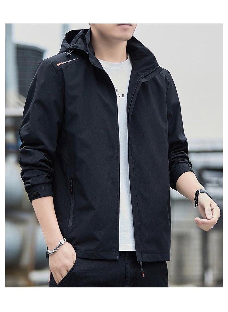 Fashionable Men's Windproof And Waterproof Outdoor Sports Hooded Jacket  - Image 2
