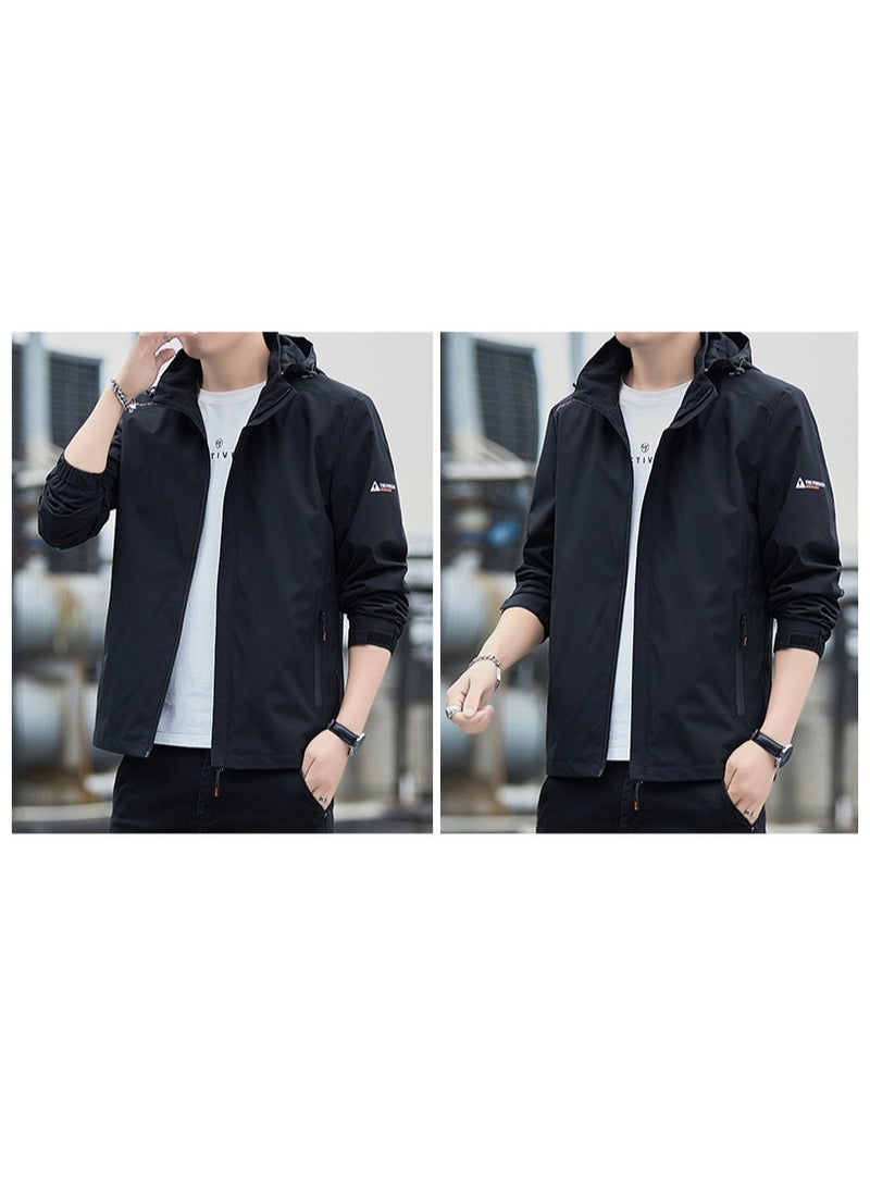 Fashionable Men's Windproof And Waterproof Outdoor Sports Hooded Jacket  - Image 3