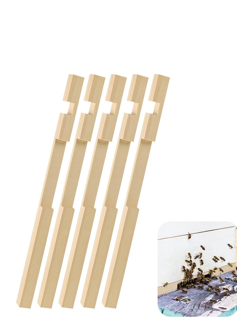 SOLARAE 5 Pack Beehive Entrance Reducer 10 Frame Wood Bee Hive for Beekeeping 2 Size Openings Control Ventilation and Keep Out Honey Robbers Supplies and Separating Guard Tool - Image 1