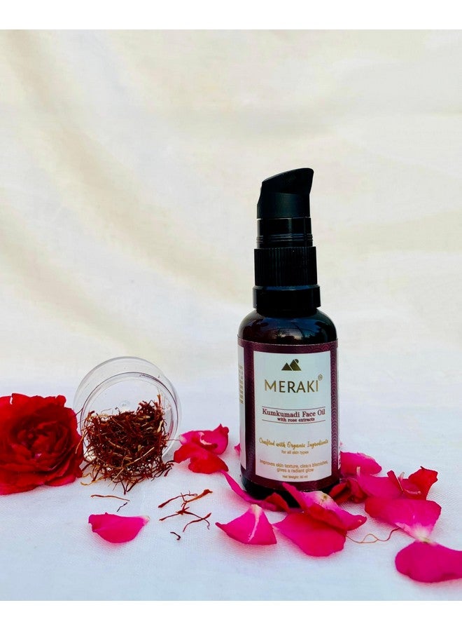 MERAKI Kumkumadi Face Oil with Rose Extracts - Ayurvedic Radiance Oil for Glowing Skin| Anti-Aging & Skin Brightening Formula (30 ml) - Image 3