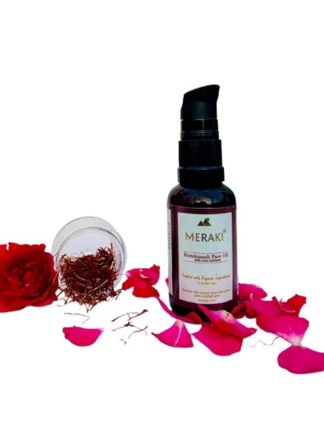 MERAKI Kumkumadi Face Oil with Rose Extracts - Ayurvedic Radiance Oil for Glowing Skin| Anti-Aging & Skin Brightening Formula (30 ml) - Image 1