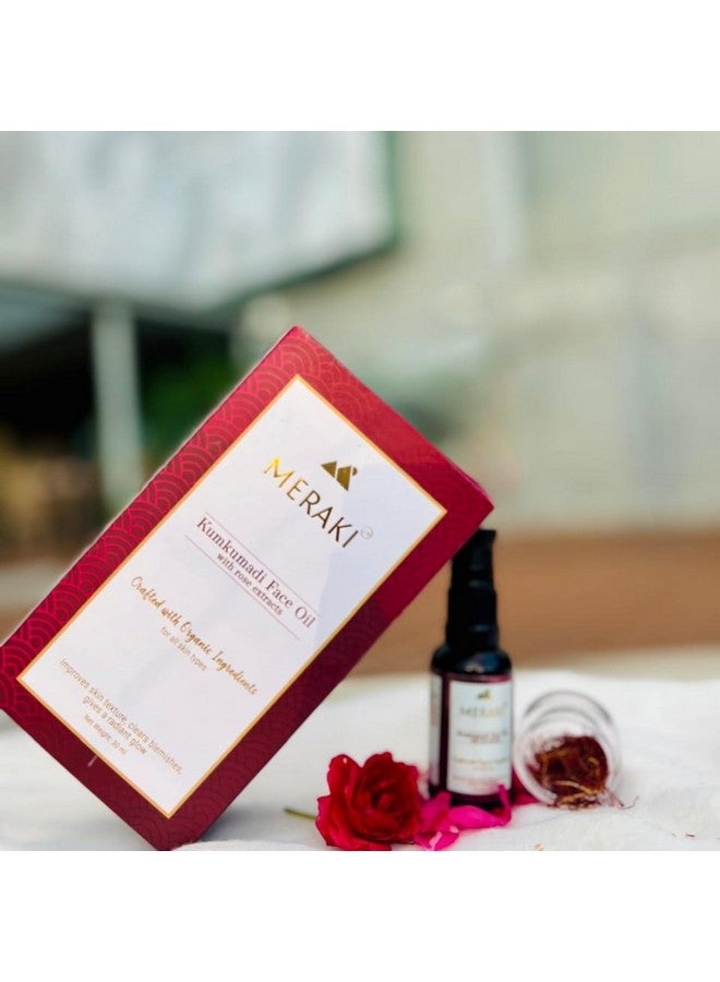 MERAKI Kumkumadi Face Oil with Rose Extracts - Ayurvedic Radiance Oil for Glowing Skin| Anti-Aging & Skin Brightening Formula (30 ml) - Image 2