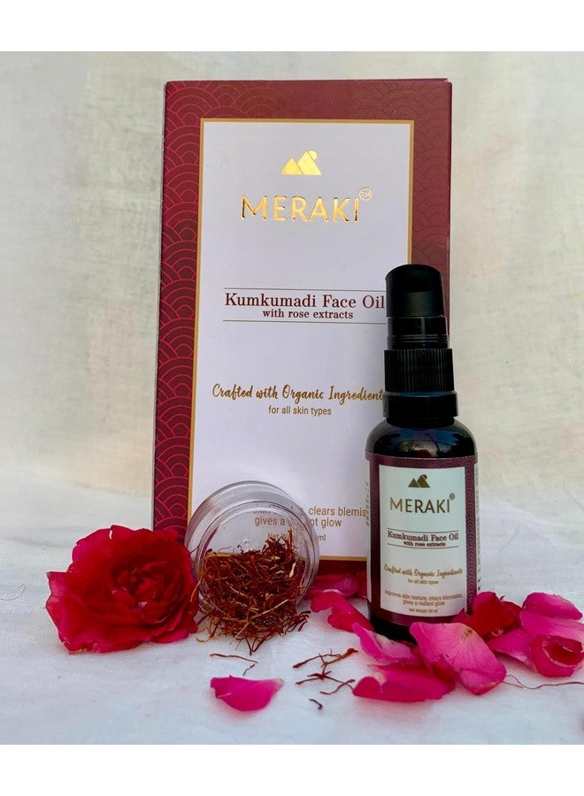 MERAKI Kumkumadi Face Oil with Rose Extracts - Ayurvedic Radiance Oil for Glowing Skin| Anti-Aging & Skin Brightening Formula (30 ml) - Image 5