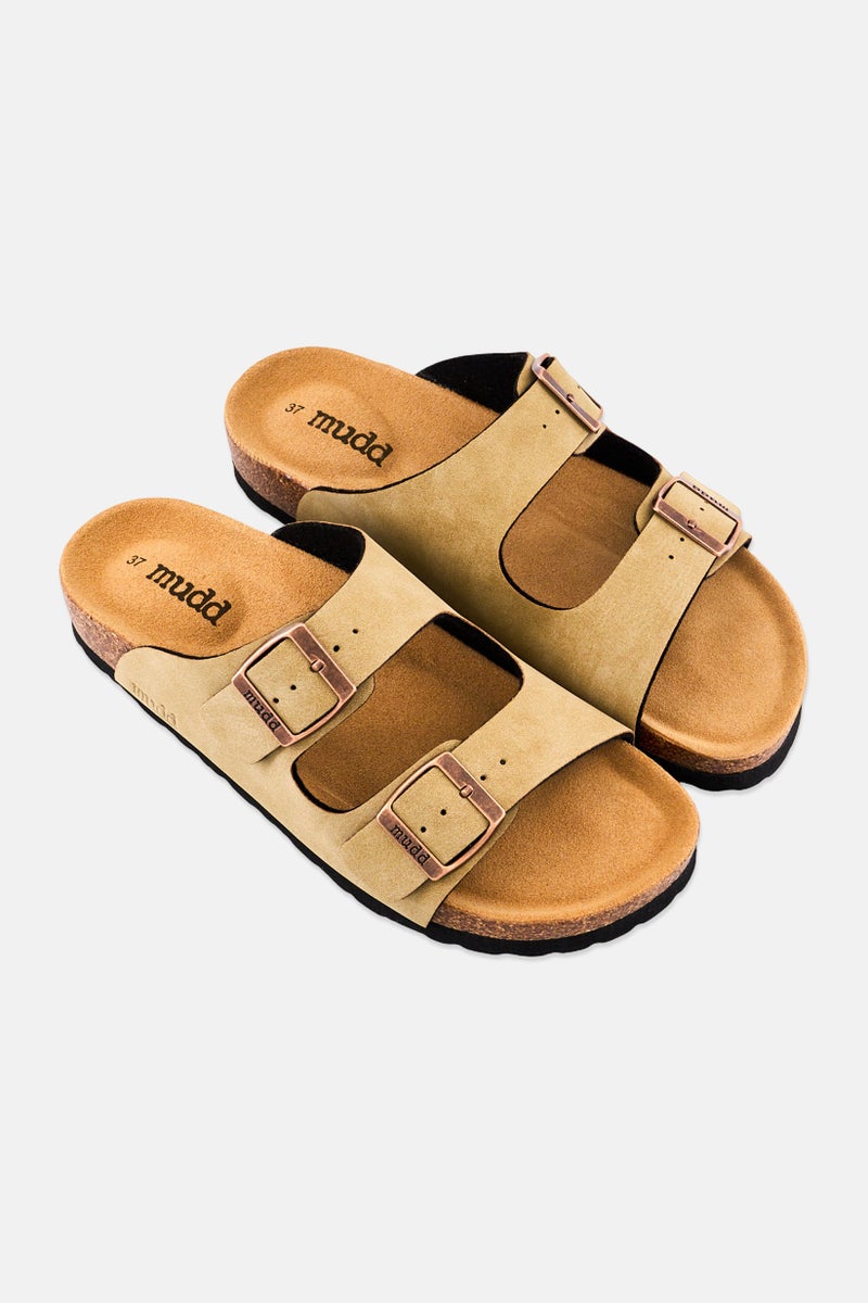 Mudd صنادل نسائية من الفلين سهلة الارتداء، بني فاتح - Image 3