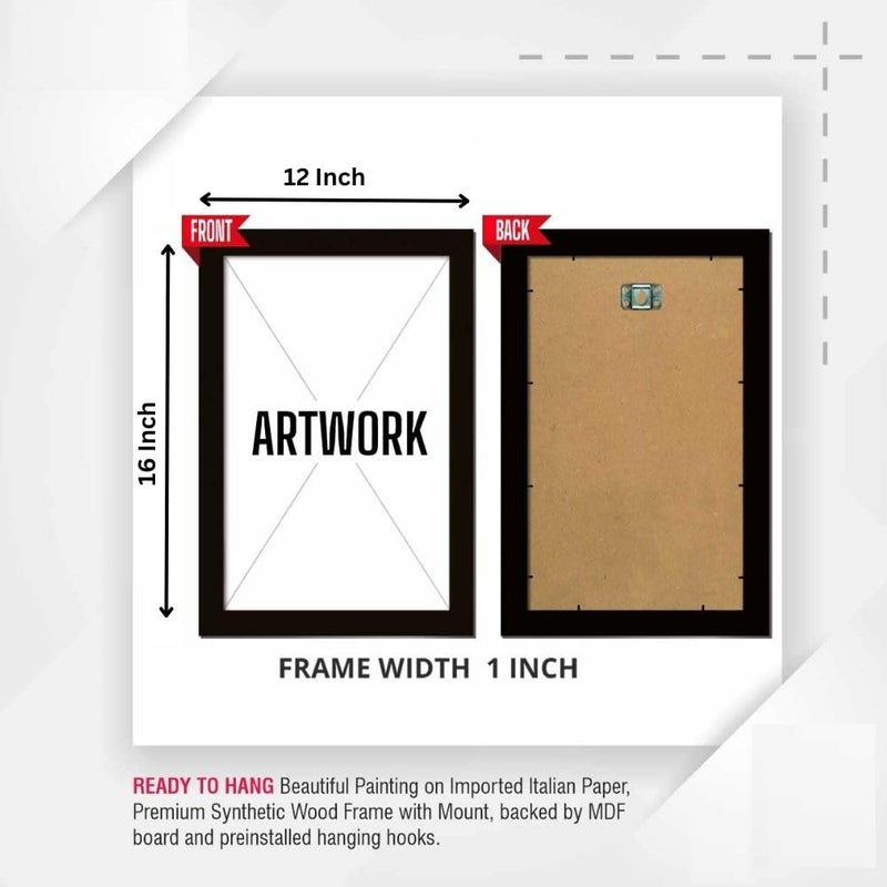 DEKORSTATION Set of 3 Abstract Modern Art Wall Decor Framed Painting for Living Room Bedroom DS32 12 x 16 Inch - Image 4