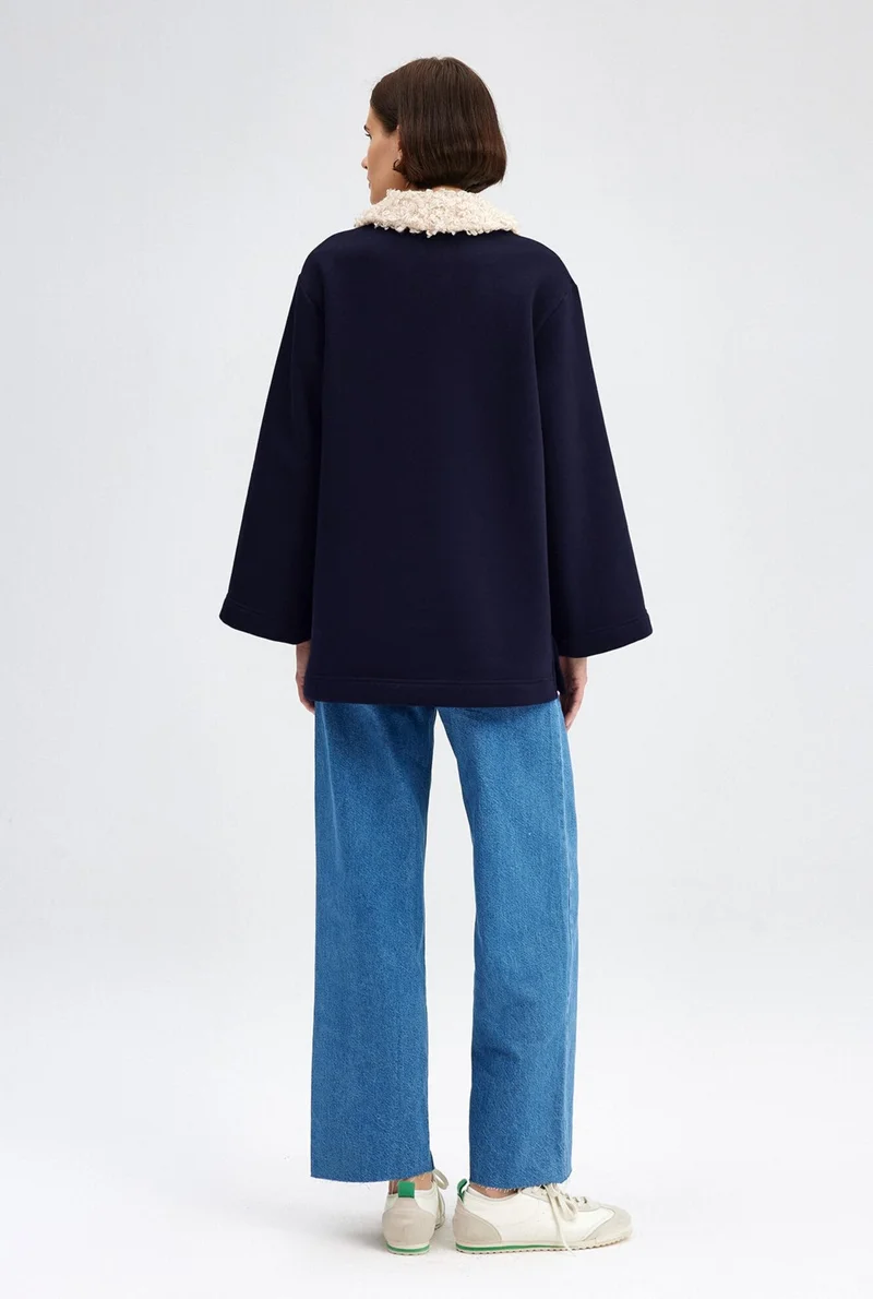 Touche Prive Fur Collar Sweatshirt
