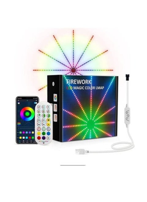 Smart Strip USB Powered Firework Led Lights For Bedroom With Launch Burst Effect Remote App Control