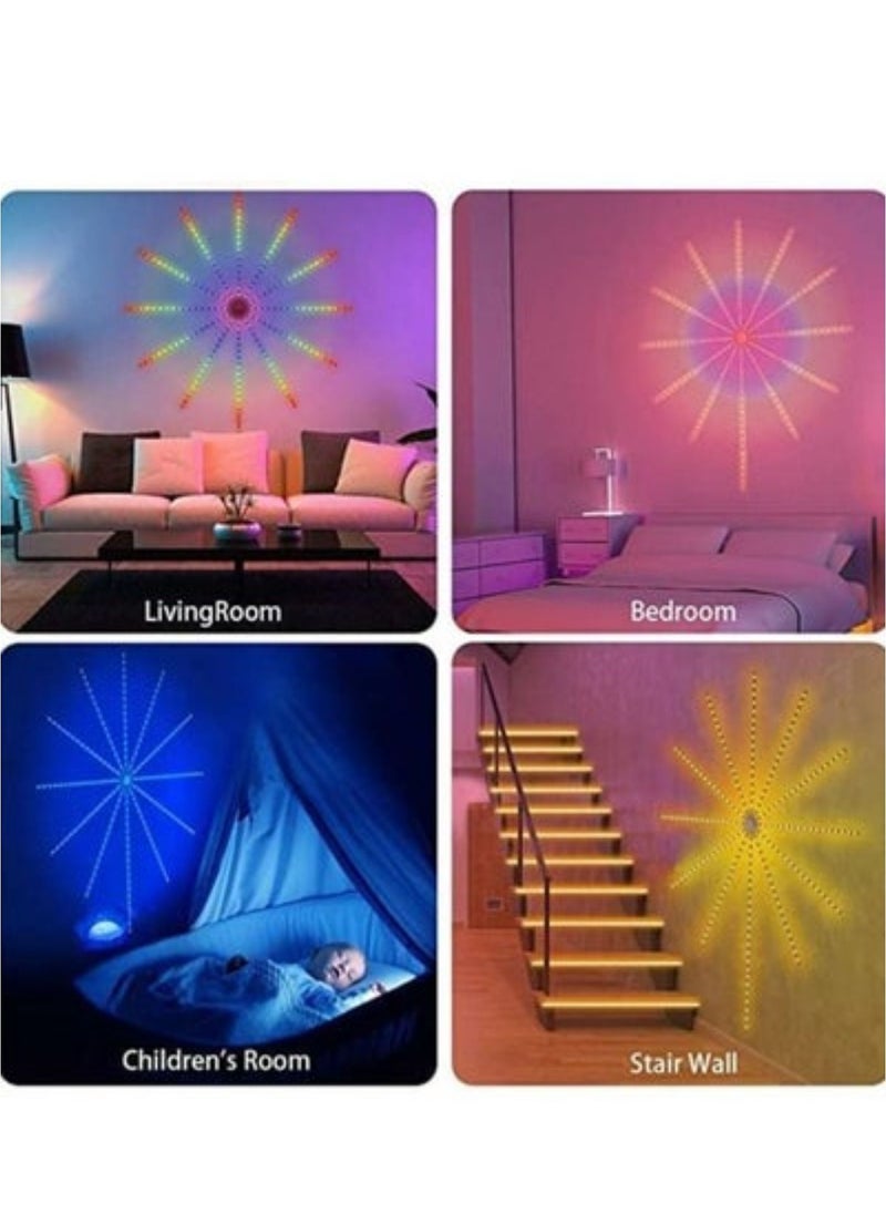Smart Strip USB Powered Firework Led Lights For Bedroom With Launch Burst Effect Remote App Control