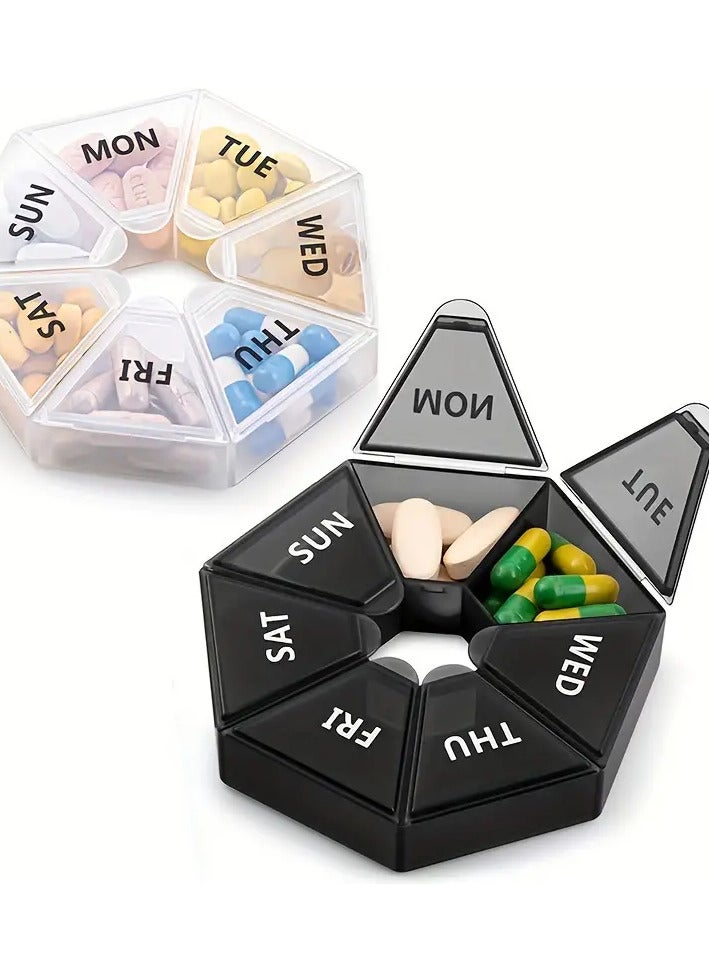 Generic 7-Day Portable Pill Organizer - Waterproof, Moisture-Proof Medicine Case With Large Capacity For Vitamins, Fish Oil & Supplements - Travel-Friendly Storage Box  - Image 3