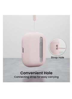 Generic Compatible with AirPods Pro 2 Case 2022, Full Protective Hybrid Silicone for AirPods Pro 2nd Generation Case, Front LED Visible Skin Cover-Pink  - Image 2