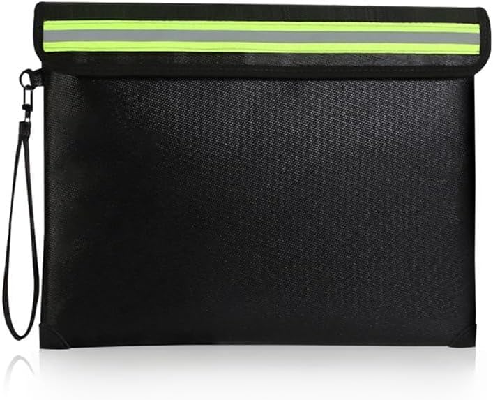 حقيبة وثائق مقاومة للحريق A4 بشريط عاكس للشهادات والنقود والجوازات - Image 2