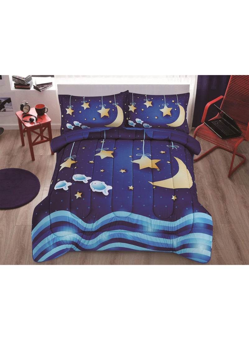 Stargold Extra Soft Best Comforter King Size Microfiber Printed 4 Pieces Set - Image 1