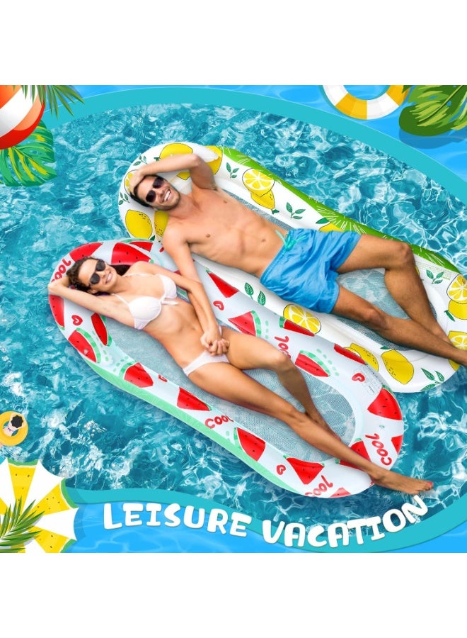 VarietyVoyageD Pool Inflatables Lilo,Inflatable Pool Floats Rafts for Adults,Relax Swimming Pool Lounger,Water Floating Hammock Mattress Pool Noodle Toys Sunbath Air Beds for Beach,Tanning,Paddling - Image 4