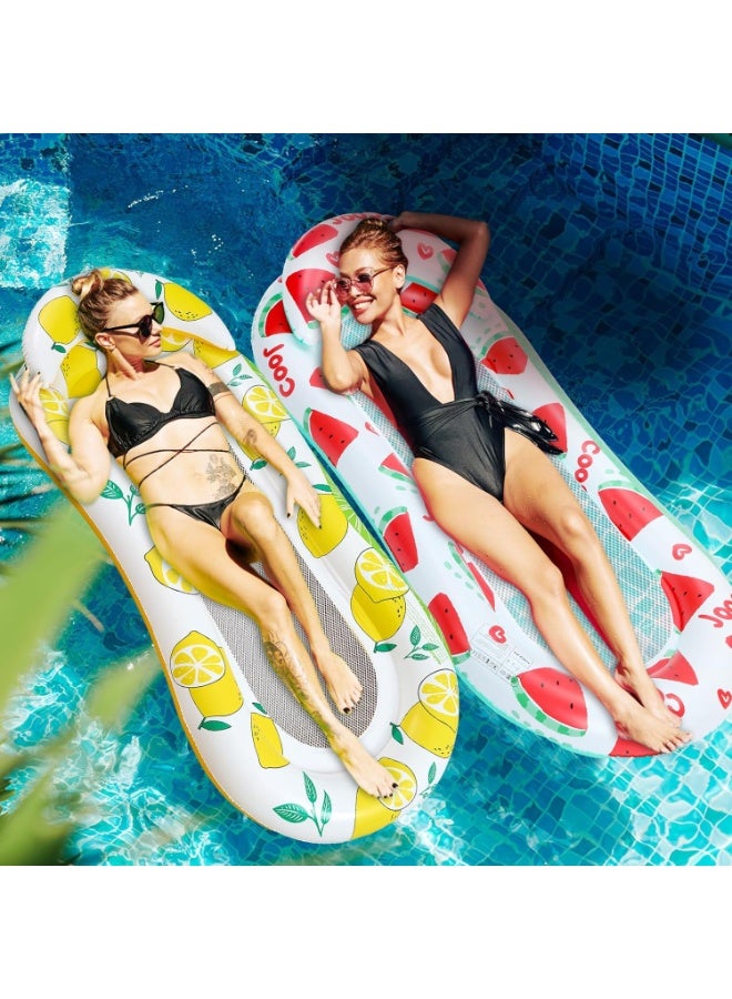 VarietyVoyageD Pool Inflatables Lilo,Inflatable Pool Floats Rafts for Adults,Relax Swimming Pool Lounger,Water Floating Hammock Mattress Pool Noodle Toys Sunbath Air Beds for Beach,Tanning,Paddling - Image 5