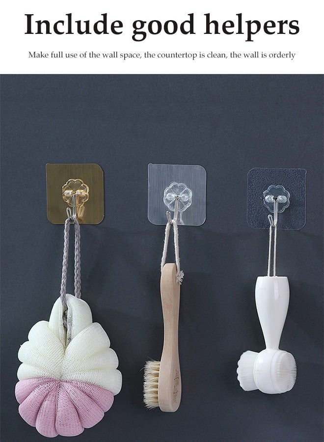 DUNISO 25 Pcs Adhesive Wall Hooks,Transparent Self Adhesive Hooks, Multifunctional Heavy Duty Wall Adhesive Hooks, Capable Of Bearing 20kg, Waterproof And Oil Resistant, Suitable For Kitchens, Bathrooms, Bedrooms And Offices  - Image 5