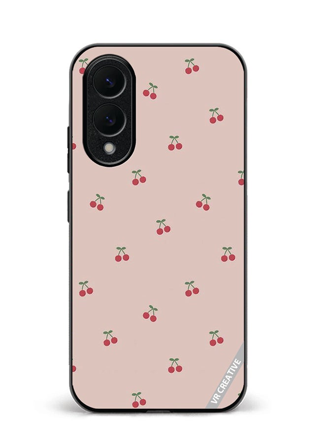 VR CREATIVE Protective Case Cover For Samsung Galaxy S25 Edge Cherry Design Multicolour