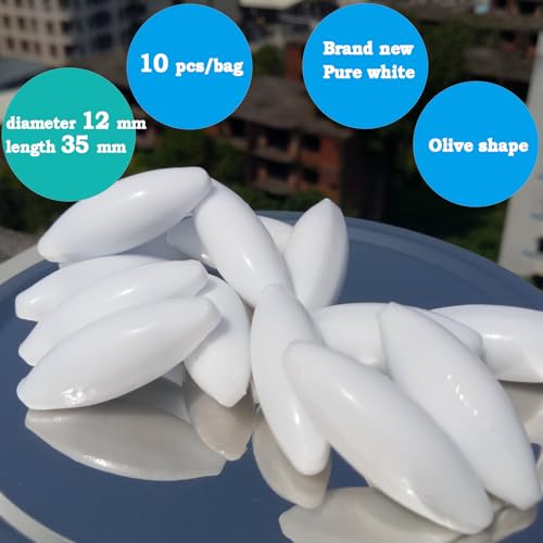 BBTCTY Magnetic Stirrer Stir Bar PTFE Magnetic Mixer Stir Bars (12X35mm, Olive Shape, 10pcs) - Image 2