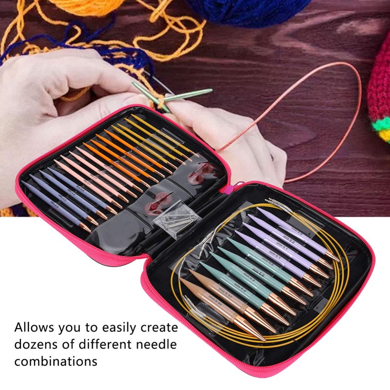 Garosa 13-Piece Interchangeable Circular Knitting Needle Set, Size 2.75mm to 10mm, Professional Knitting Tools - Image 5