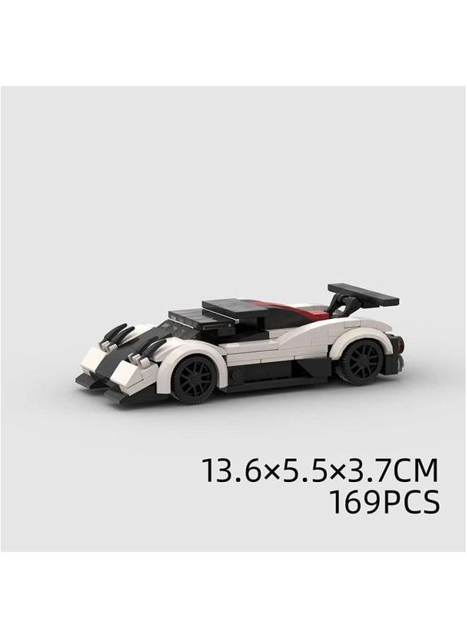 Children's Toy Car Model Racing Compatible Lego Small Particle Diy Building Blocks Educational Science Technology-Color:M10122-Specifications:100-400 Granules - Image 1