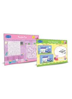 Peppa Pig - School Fun With Peppa & Friends : Fun Learning Set (With Wipe And Clean Mats, Coloring Sheets, Stickers, Appreciation Certificate, Crayon Set And Pen)  - Image 3