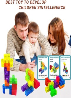 Magnetic Building Blocks Magic Magnetic 3D Puzzle Cubes, Set of 7 Multi Shapes Magnetic Blocks with 54 Guide Cards, Children's Educational Toys and Stress Relief Fidget Toys for Kids Adults - pzsku/Z15F56CD357623A2C1567Z/45/_/1737226025/9ec176ff-10cc-4b05-b432-e6ca0b629edb