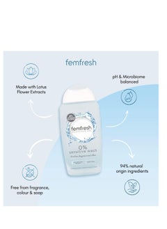 Femfresh 0% Pack Of 2 Sensitive Intimate Wash 250ml - pzsku/Z15F5756C68E4BEBE55F9Z/45/_/1738055109/c8116014-1aa3-49b0-a3b9-54ed9c637c63