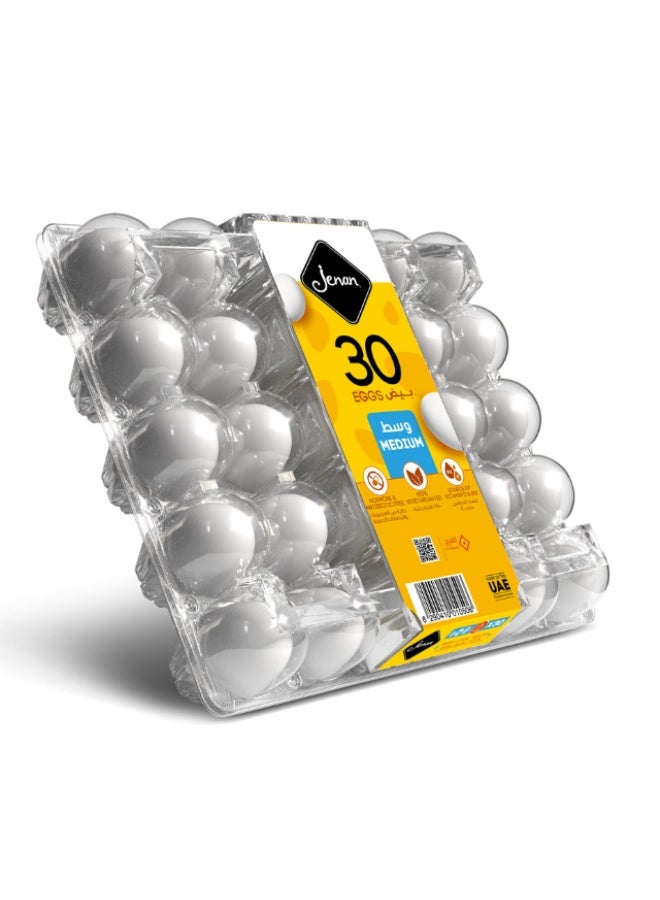 Eggs, Medium White - 30 eggs, UAE