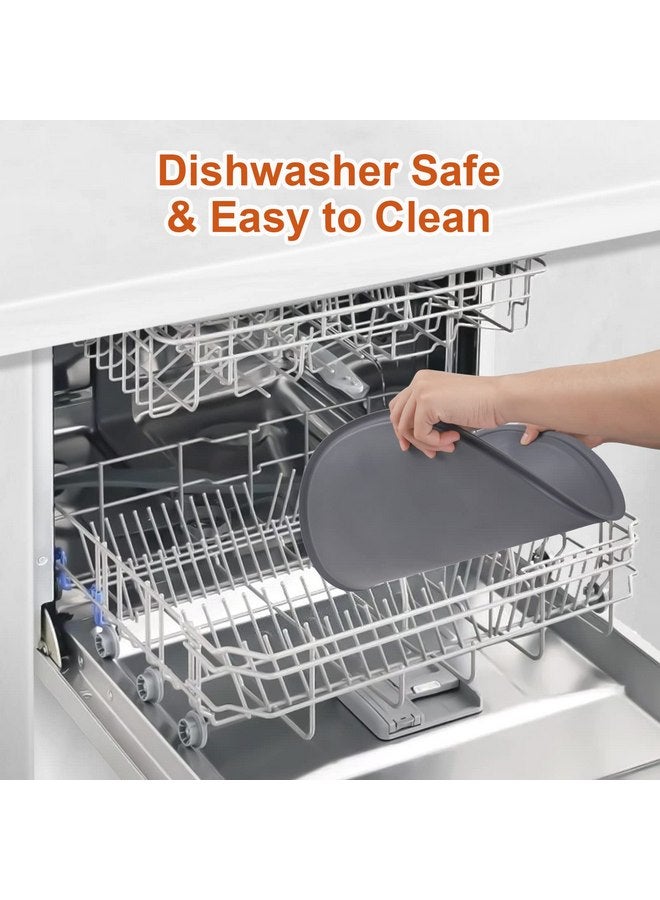 إنبيت حصيرة طعام الكلاب المصنوعة من السيليكون المقاوم للماء من NPET لنافورة الكلاب DF10، حصيرة طعام الحيوانات الأليفة المقاومة للانزلاق والآمنة للغسل في غسالة الأطباق، حصيرة طعام الكلاب والقطط ذات الحواف المرتفعة المقاومة للرذاذ (28 بوصة × 21.26 بوصة) - Image 4