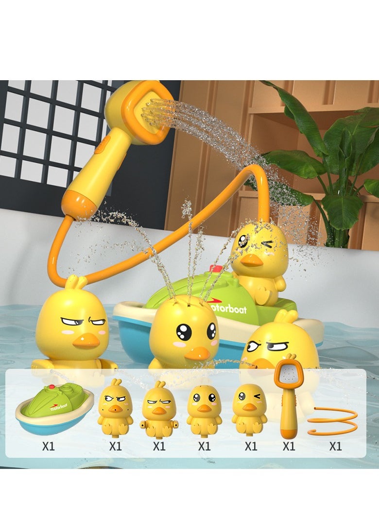 Generic - Electric Spinning Water-Spraying Duck Toy, Baby Bath Shower Plaything - Image 1