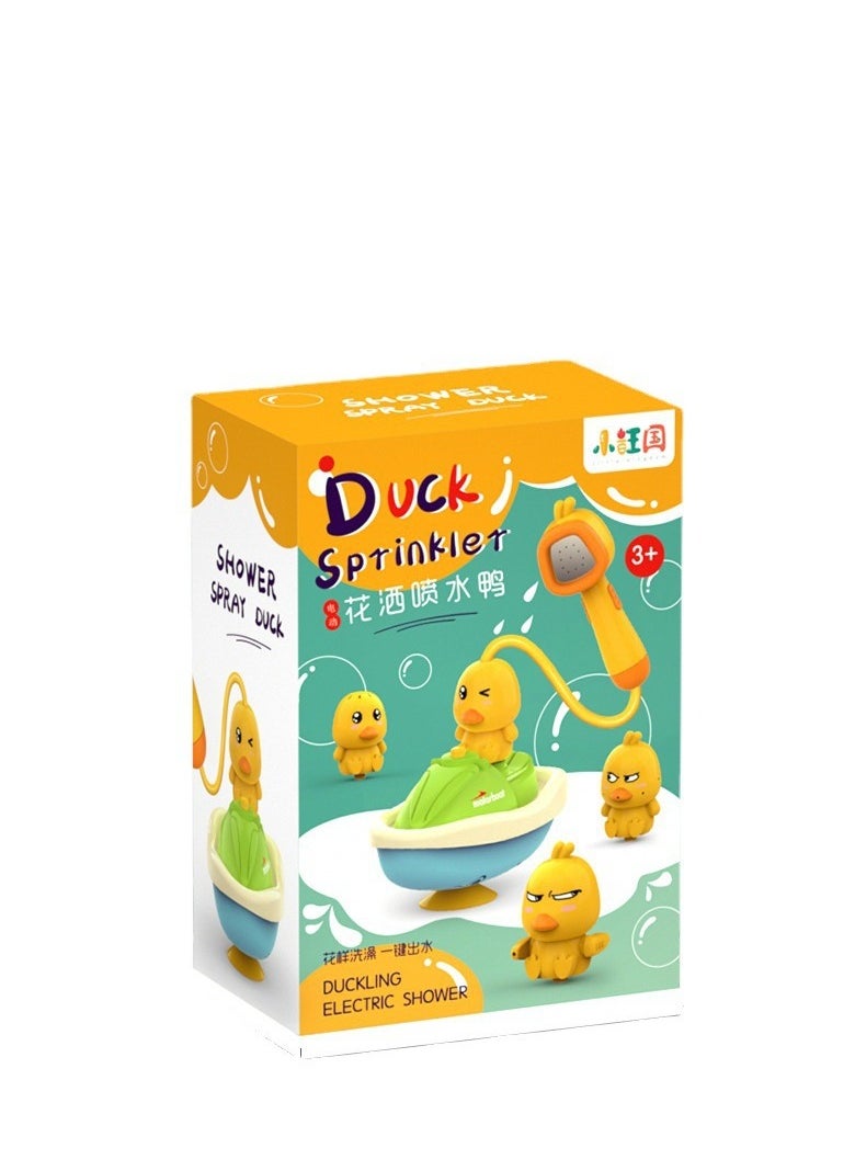 Generic - Electric Spinning Water-Spraying Duck Toy, Baby Bath Shower Plaything - Image 1