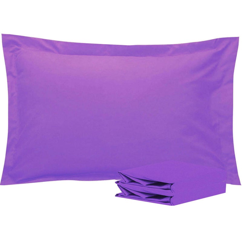 إن تي باي NTBay Queen Pillow Shams - 2 Pack Microfiber 20x30 Coverings - Super Super and Dozy Growner Resistant 20x30 Indcses Oxford Plowcases Purple  - Image 1