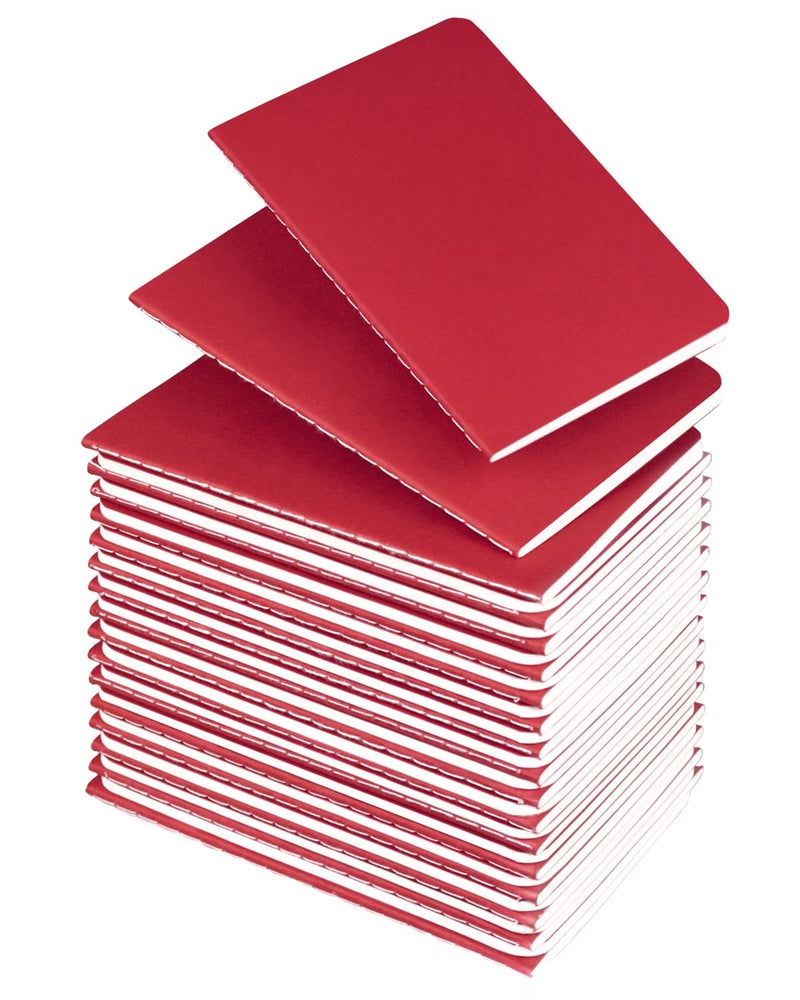 Lzerking Small Lined Notepads Bulk 36 Pack Mini Journal Pocket Notebooks Set-Red Cover Notebooks 3.5 x 5.5 Inches, 30 Sheets/60 Pages for Kids, Students, Traveler, School Supplies - Image 1