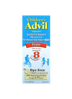 Advil Advil, Children's Advil, Fever,  For Ages 2-11 Years, White Grape, 4 fl oz (120 ml)  - Image 1