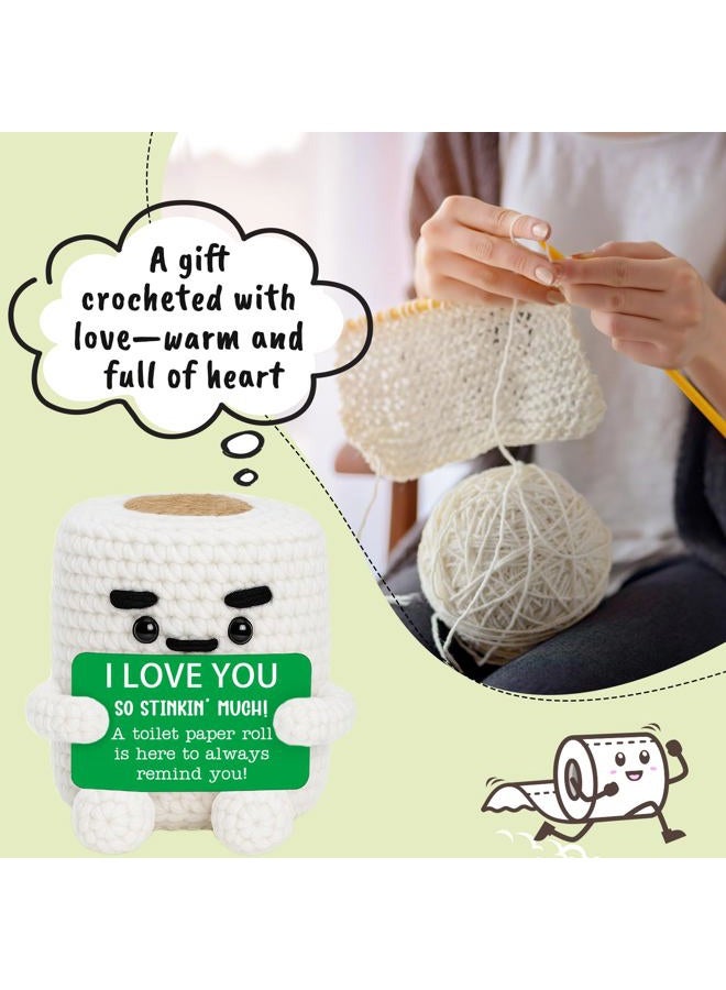 TuSuQing Anniversary I Love You Gifts for Him Her Christmas Wife Girlfriend Boyfriend Husband Gag Birthday Gifts for Men Women, Funny Valentines Easter Fathers Day Handmade Crochet Couples Gift for Fiance - Image 3