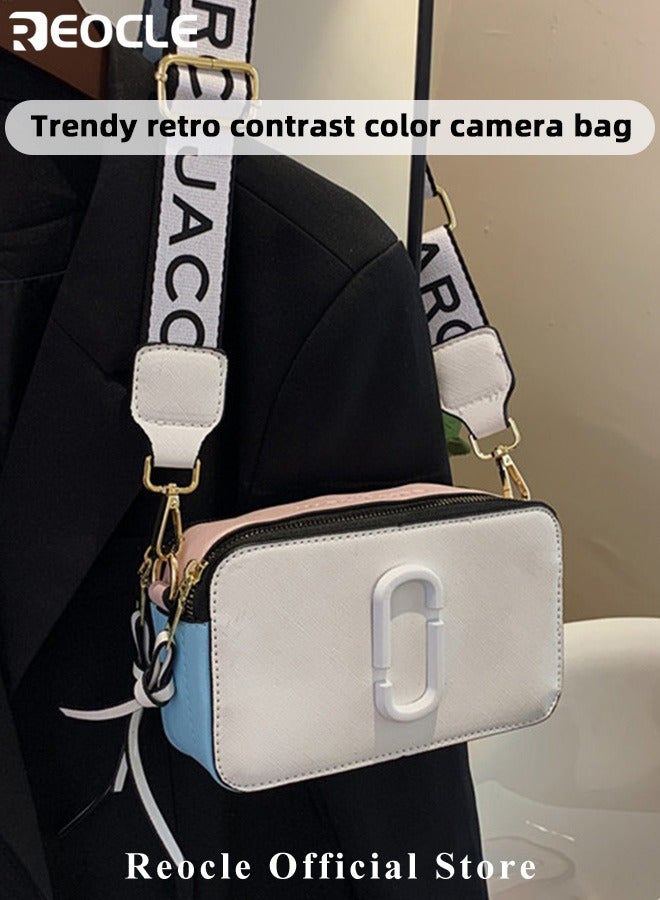 REOCLE Women's Crossbody Bag Shoulder Bag with Adjustable Wide Strap Square Camera Crossbody Purse HandBag Simple Trendy Small Shoulder Bag  - Image 2
